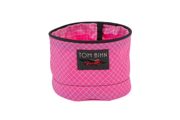 A Small Travel Tray in Cerise (pink with white grid) 200 Halcyon.